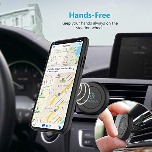 Wixgear Universal Air Vent Vent ventil za montiranje automobila sa brzom SWIFT-Snap tehnologijom za pametne telefone i mini tablete, crna 1 paket