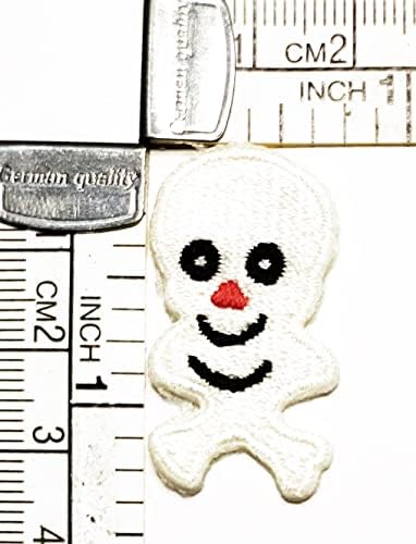 Kleenplus 2kom. Mini Lobanja malo bijelo šije željezo na vezenim zakrpama crtani modni naljepnica Craft projekti dodatna oprema šivanje DIY amblem Odjeća kostim aplikacije značka