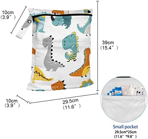 JOOMERYER BABY Tkanina od pelena mokre suhe vrećice za ponovno zakraćivanje vode otporne na vodu za plažu, putovanja, vrtić sa patentnim