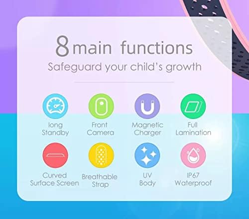 HANDA A81 4G Dječji sat sa Full HD ekran osetljiv na dodir, glasovni chat, kamera, alarm, sos, pedometar, IP67 vodootporan WiFi GPS lokacija Tracker Children satovi za djecu, 1,4 inča