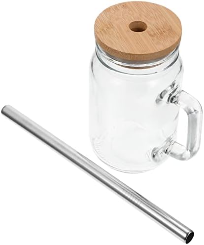 TOPBATHY Mason Jar sa poklopcima i Slamkama široka usta Mason Jar naočare za piće višekratna Boba Cups putna boca za ledenu kafu veliki