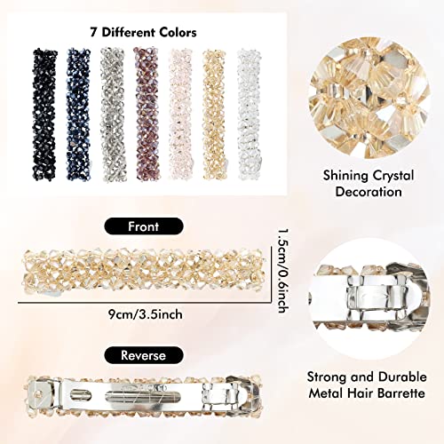 Dizila 7 paket dekorativni korejski svjetlucavi kristalni ukosnice za kosu Rhinestone Gems francuski ukosnice za kosu ukosnice dodatna
