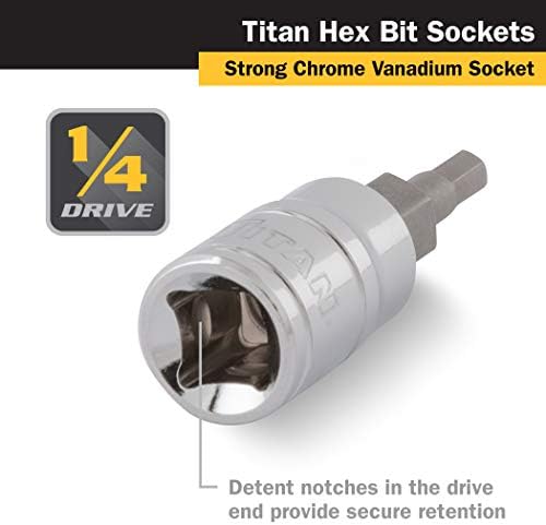 Titan 15603 1/4-inčni pogon x 3mm Hex bit utičnica