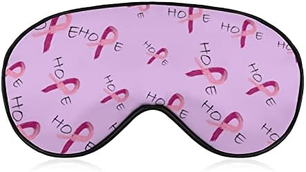 Ružičasta vrpca - Svjesnost raka dojke Sleep maska ​​za oči Slatka slijepo-izgupa pokriva se sjenilo za žene muškarci Pokloni