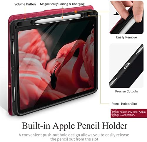 Kingblanc New iPad Pro 12,9 inča 6 / 5. / 4. generacija 2022/2021/202020/2018 sa držačem olovke, Auto mirovanje / buđenje, višestruki