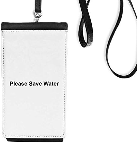 Spremite vodu Crnom simbolu Telefon novčanik torbica Viseća mobilne torbice Crni džep