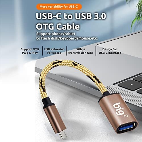 Big-e USB C do USB 3.0 Ženski OTG adapter kompatibilan je sa vašim Samsung Galaxy A7 za puni USB na pokretnom thunderboltu 3 na priključku