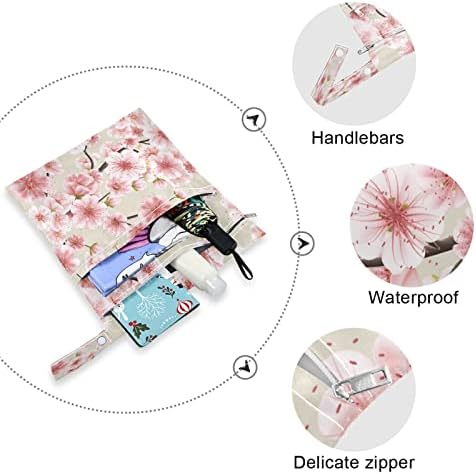 ZZXXB Zimska šljiva cvjetna vodootporna tkanina za viljuškarnu prsnu torbu s mokreom suvom kesom sa džepom sa patentnim zatvaračem