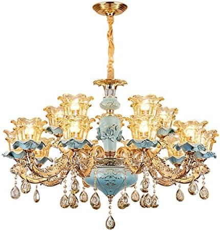 ANMMBER evropskog lustera za dnevnu sobu Kristalna svjetiljka Francuska keramička blagovaonica Spavaća soba za domaćinstvo