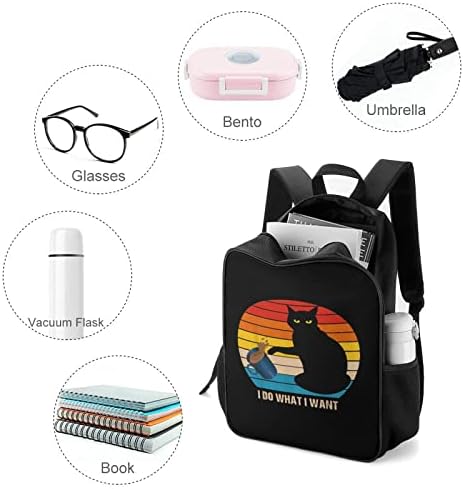 Uradite ono što želim za crne mačke modni ruksaci uzorci štampani dnevni ruksak putne torbe za uniseks