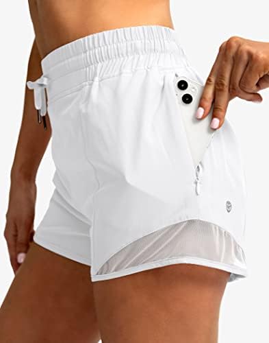 G postepene ženske kratke hlače za ženske kratke hlače za suhe atletičke vježbe za žene sa džepovima sa zatvaračem mreža