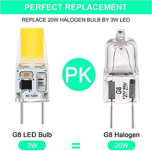 G8 LED sijalica sa mogućnošću zatamnjivanja 2W ekvivalentno G8 Halogenoj sijalici 20W-25W, T4 JCD tip Bi-Pin G8 baza, AC 120V Mini