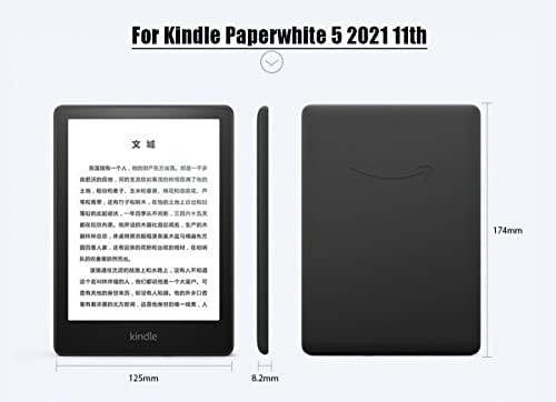 JNSHZ 2021 sva nova pametna futrola za Kindle Paperwhite 5 potpis 11. generacije 6,8 inča PU kožna navlaka navlaka kućišta čvrste boje izdržljiva futrola, Crna