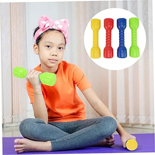 BESPORTBLE 4 kom dječije sportske igračke djeca dumbells igračka plastične bučice pretvarajte se Instrument mali komplet za fitnes s bučicama Yoga Child
