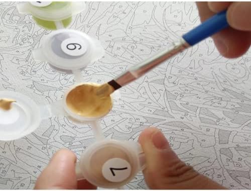 Slikanje brojevima za odrasle djece Početnički platno Građevinski brodski sceni Par, DIY ulje ulje setovi za ulje sa četkicama za crtanje umjetnosti Craft Arththouse