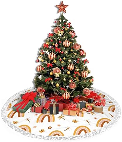 Slatki elementi Božićno drvsko suknje Crveno božićno ukrašavanje stabla Novogodišnji svečani odmor za zabavu 36