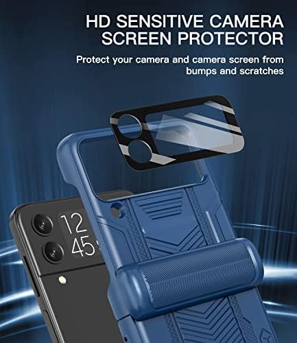 Vihibii za Galaxy Z Flip 4 futrola sa magnetnom zaštitom šarki & amp; zaštita ekrana poklopca sočiva, robusna izdržljiva zaštitna