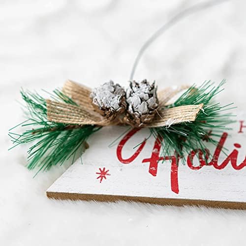 Božićna slova drvena viseća znatna ploča ukrasni ukrasi za ukrašavanje viseće ukrašavanje za božićna zida drvena perla božićni vijenac