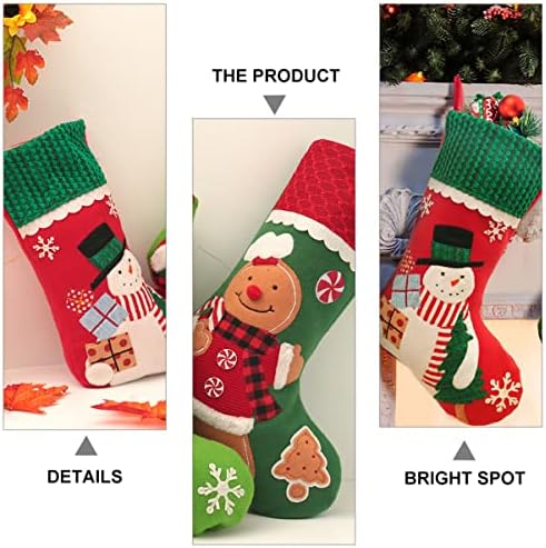 Abaodam Candy dizajniran čarape privjesak Božić đumbir vez zalihe porodična tema čarapa dekor torbica Svečana viseća crtani lik torba za čuvanje poklona odmor kamin