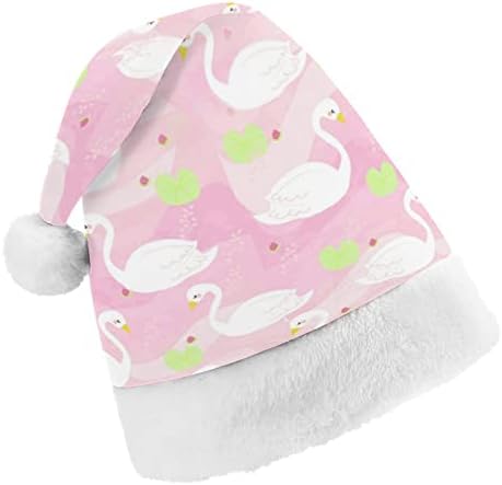 Bijeli labud u Pink Sweet River Božić Santa šešir za crvene Božić kapa odmor favorizira Nova Godina Svečana potrepštine