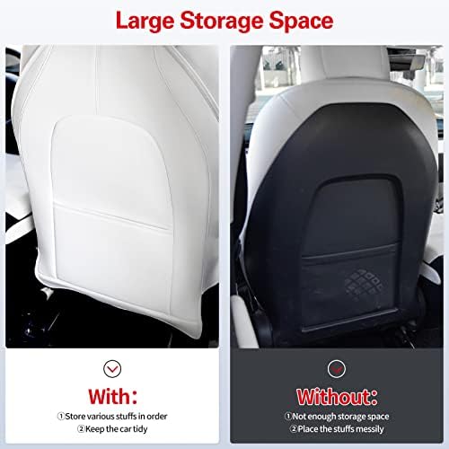 Moko Tesla Model 3 Model y Model S Seat zadnjeg štandova 2 pakovanja kožnih sjedala stražnji prostirke zaštitni pribor