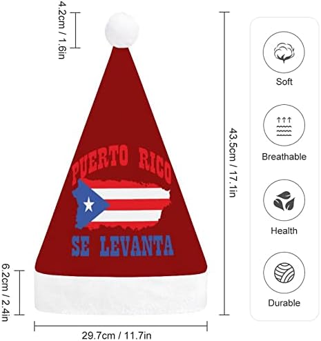 Portoriko se Levanta Božić kape Bulk odrasle kape Božić šešir za odmor Božić potrepštine