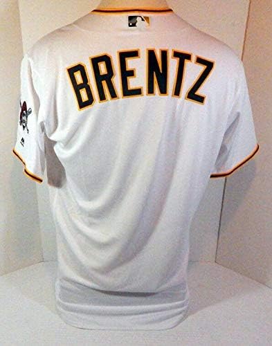 2018 Pittsburgh Pirates Brentz Igra izdana Bijeli dres Pitt33571 - Igra Polovni MLB dresovi