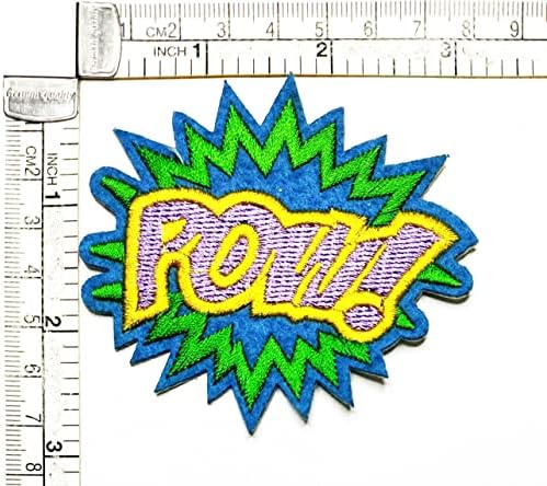 Kleenplus POW! Patch riječ crtani Slogan naljepnice zanati Umjetnost šivanje popravak vezeno željezo na šivati zakrpe za značke za