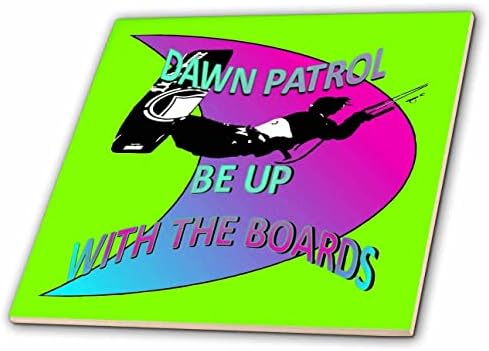 3drose Dawn Patrol - budite sa pločama Kitesurf Pink Blue Ombre-Tiles