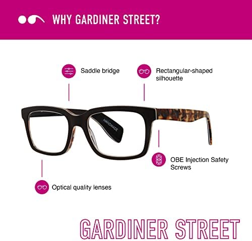 Scojo New York Gardiner Street naočare za čitanje, Premium Acetate čitači Za muškarce i žene