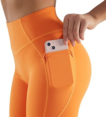 Rxrxcoco gamaše sa džepovima za žene visoke struke podižuće joge hlače