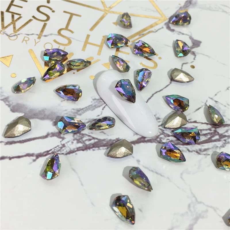 Predivan kristalni AB Rhinestone 3d sjajni stakleni dijamantski dragulji za nail art ukras mješovite veličine -
