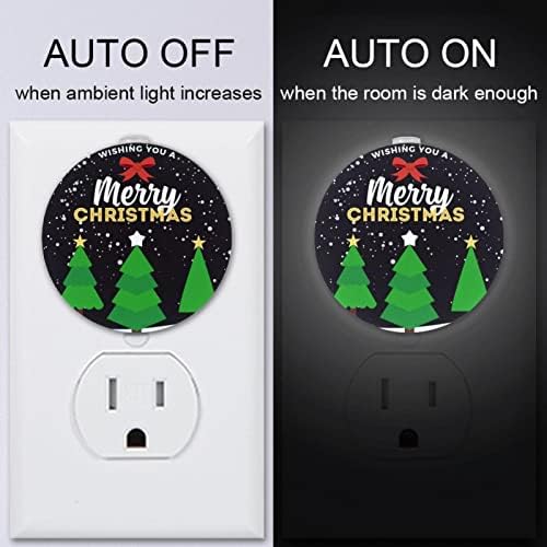 2 paket Plug-in Nightlight LED noćno svjetlo sa senzorom sumraka do zore za dječiju sobu, rasadnik, kuhinju, hodnik božićno drvo