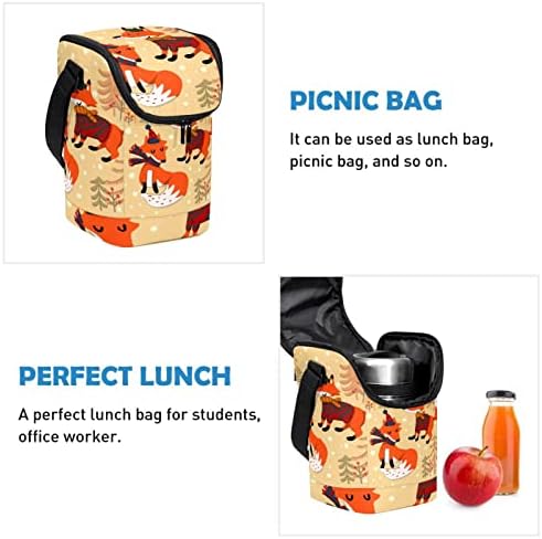 Guerotkr torba za ručak žene, kutija za ručak za muškarce, ženska kutija za ručak, lisica