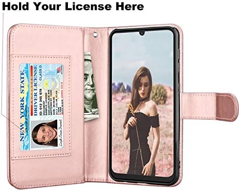 Takfox torbica za novčanik Samsung Galaxy A20, Galaxy A20 torbica za Novčanik PU koža sa 9 držača za kartice Folio Flip Magnetic odvojiva