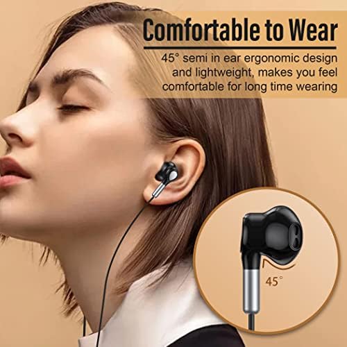 Hmusic USB C TIP C slušalice + slušalice za spavanje žičane, lagane udobne ušne USB C uši za Android uređaje kompatibilne sa Samsung