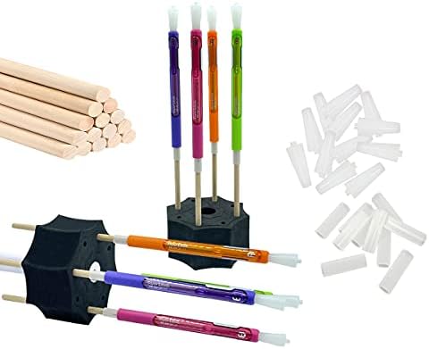75 paketa epoksid Glitter Pen Turner prilog, uključujući 3 kom 4 u 1 epoksidna olovka adaptera sa 24 tipla, 24 čahure i 24 utikača