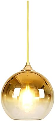 MZSUS gradijent Gold Glass Globe Privjesak svjetlo, sferično staklo Viseće svjetlosne čvorište Otok Stropna svjetiljka