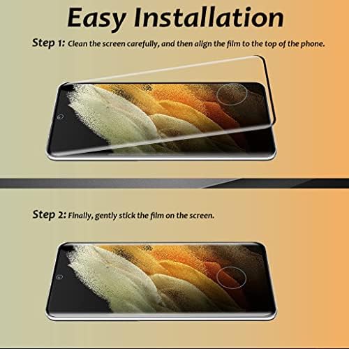 Galaxy S21 zaštitnik ekrana 【3+1 pakovanje】sa zaštitom sočiva kamere, otiskom kompatibilnim sa 3D staklom jednostavna instalacija 9h tvrdoća kaljeno staklo zaštitnik ekrana za Samsung Galaxy S21 5G
