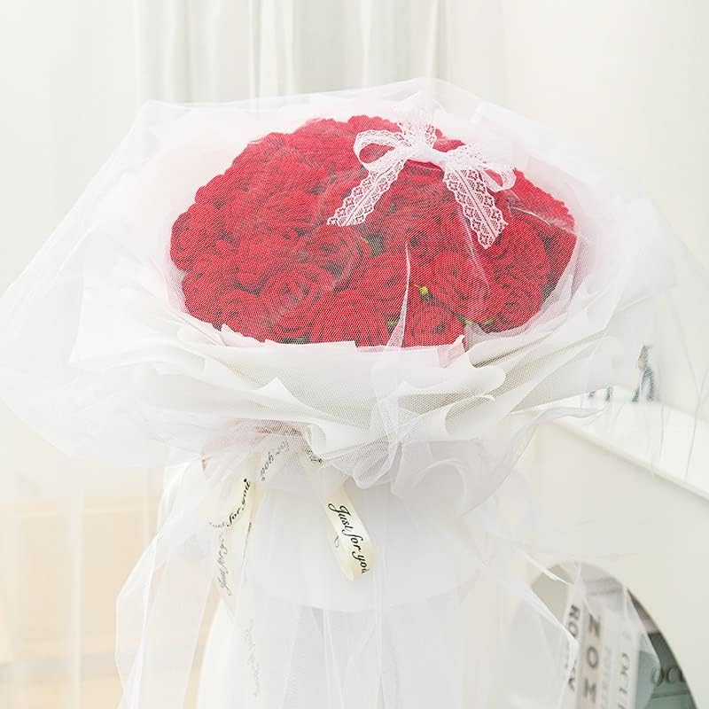 WYBFZTT-188 ručno pletena simulacija 36 crvenih ruža buket pleteno predivo cvijeće besmrtno cvijeće uradi sam poklon