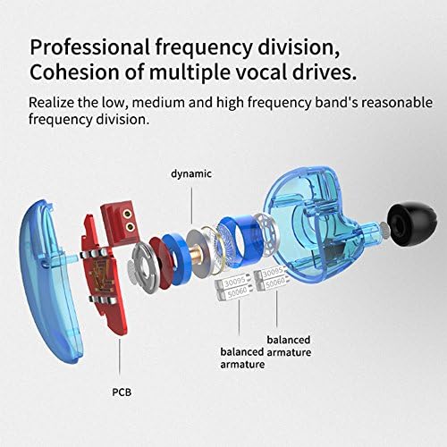 Linsoul KZ ZS10 5 vozači u uhu prati slušalice visoke rezolucije / ušice sa odvojivim kablom