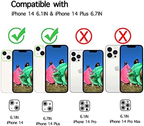 Tomonobu [2x2 paket zaštita sočiva kamere za iPhone 14 / iPhone 14 Plus, sjajni dijamant i CD uzorak [anti Scratch] poklopac sočiva