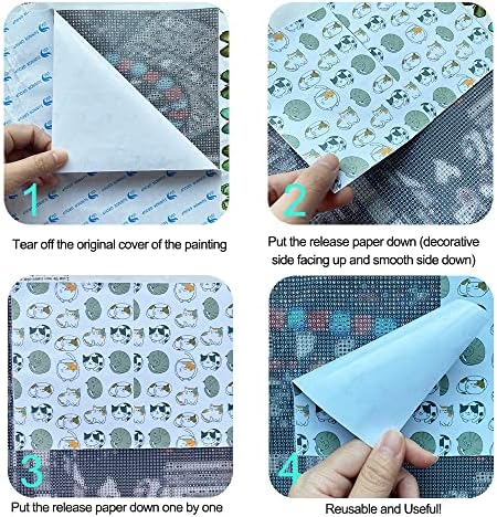 DPXWCCH 50 komada Dekorativni puštanje papira za dijamantsku sliku, crtane životinje Decor Diamond Paint puštanje papirnih listova za 5D diy dijamantski dodaci za slikanje