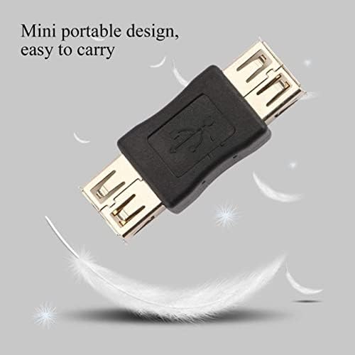 USB 2.0 Upišite ženski na ženski spojnik USB priključak za adapter na f / f Primjena pretvarača u osvjetljenju - crni modni dizajn