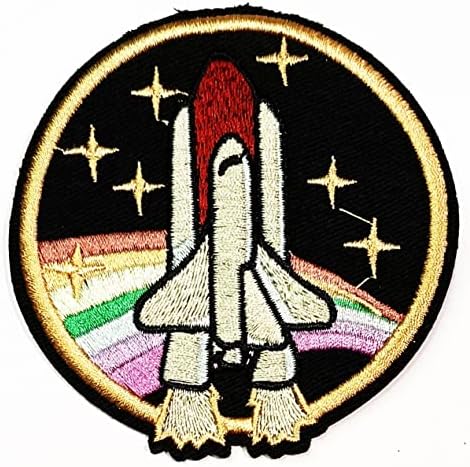 Kleenplus 3kom. Svemirski brod lansiranje rakete svemirski brod Stars Cartoon deca pegla na zakrpama modni stil vezeni motiv Applique