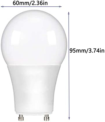 YDJoo GU24 LED sijalica 9W LED sijalica 90 Watt ekvivalent A19 oblika toplo Bijela 2700k GU24 Twist and Lock baza za kupatilo sa stropnim ventilatorom, 4 pakovanja