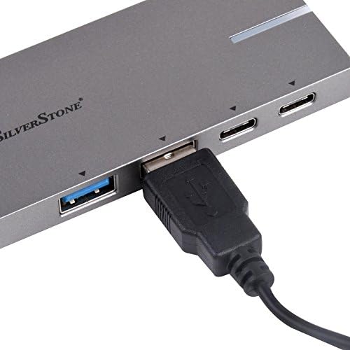 Silverstone Sst-EP09C USB 3.1 Tip-c kompatibilan, USB Hub, ugalj siva