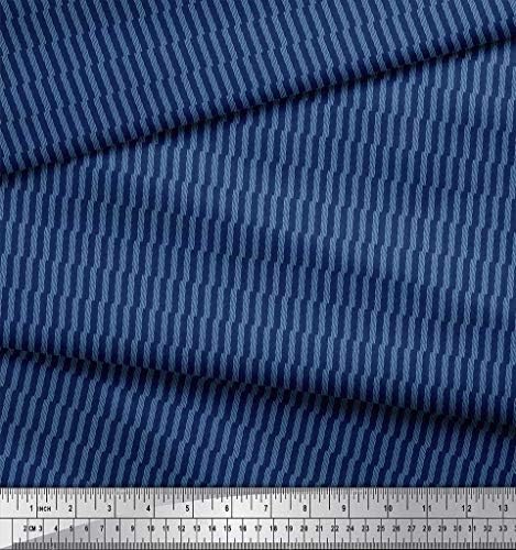 Soimoi Rayon Tkanina Stripe Shirting Štampana Tkanina 1 Yard 42 Inch Wide
