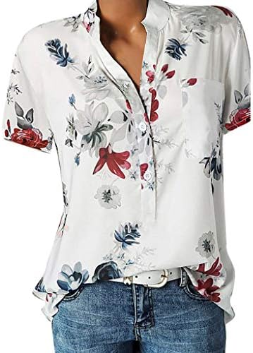 Vintage tinejdžeri za žene Ležerne prilike Henleyji košulja Elegantne majice s kratkim / dugim rukavima s majicama estetske poslovne bluze