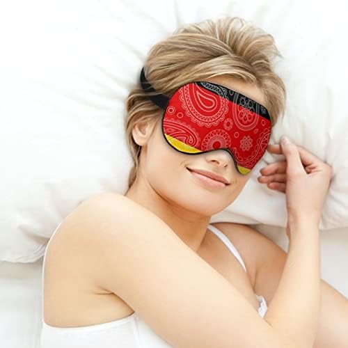 Njemačka Paisley zastava Maska za spavanje Izdržljive slijepo-meka maska ​​za meke za oči sa podesivim kaišem za muškarce